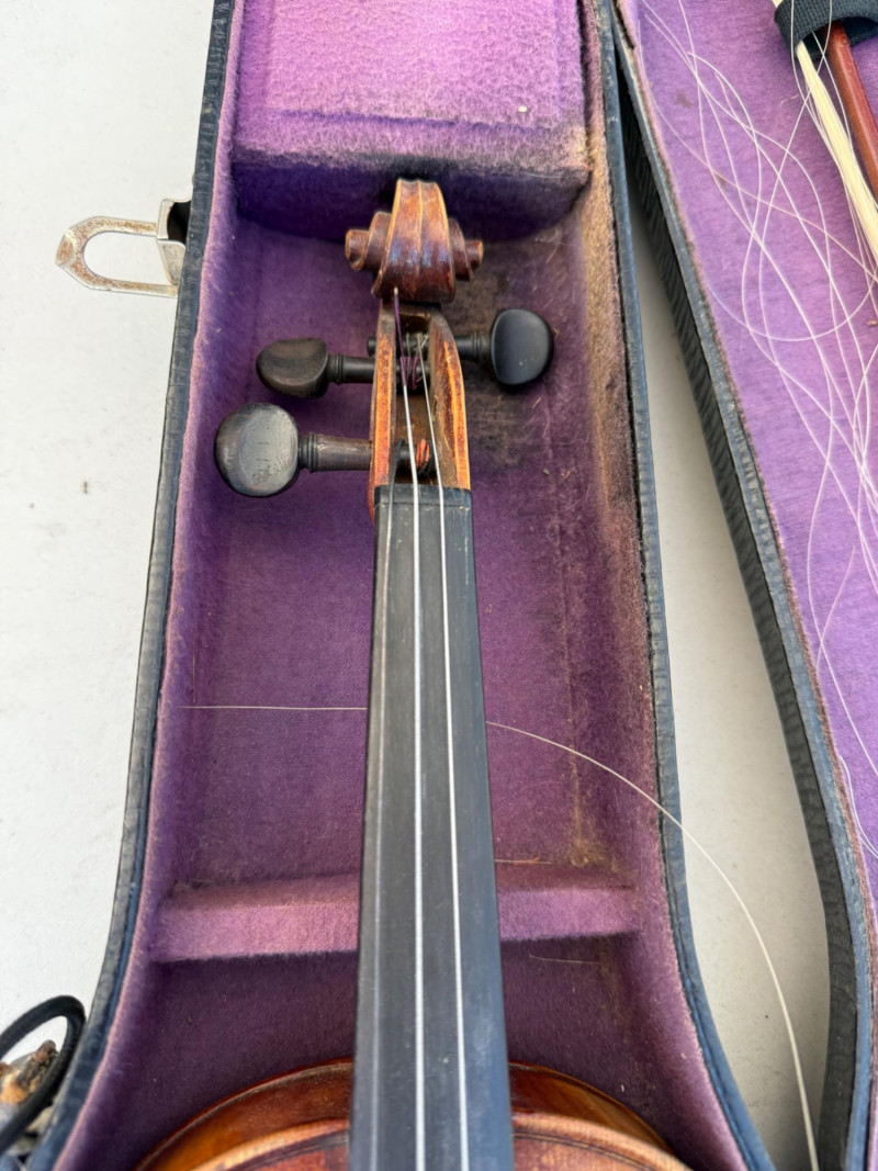 Lot # 25 - Copy of Stradivarius Violin with Bow | Strings
